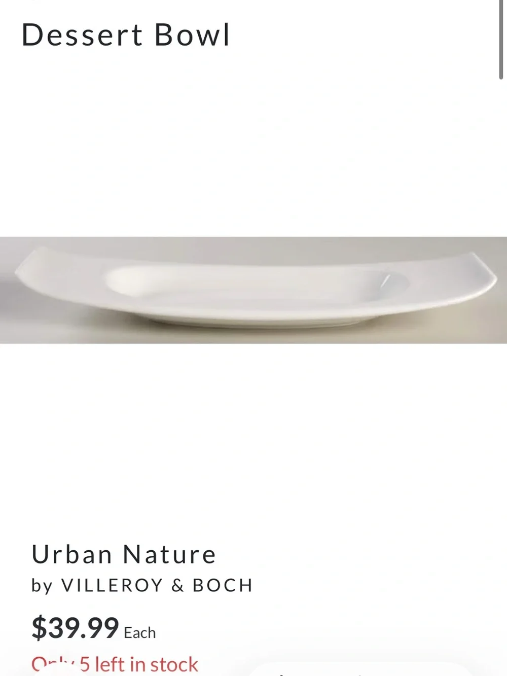 Villeroy & Boch Urban Nature Dessert Bowls Set of 6 Discontinued 11¾” Germany